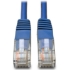 Picture of Tripp Lite 1ft Cat5e / Cat5 350MHz Molded Patch Cable RJ45 M/M Blue 1'