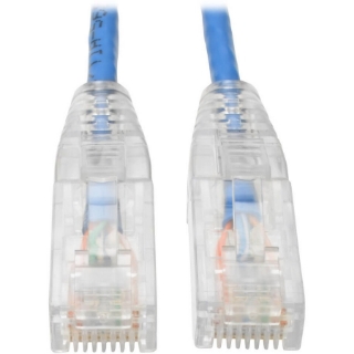 Picture of Tripp Lite Cat6 UTP Patch Cable (RJ45) - M/M, Gigabit, Snagless, Molded, Slim, Blue, 10 ft.