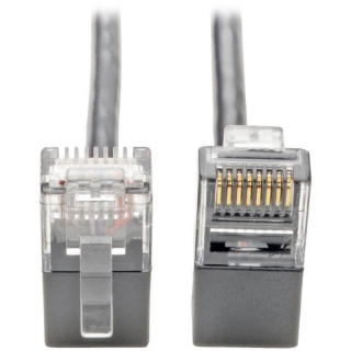 Picture of Tripp Lite Cat6 Gigabit Patch Cable Snagless Right-Angle UTP Slim Gray 1ft