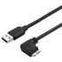 Picture of StarTech.com 0.5m 20in Slim Micro USB 3.0 Cable - M/M - USB 3.0 A to Right-Angle Micro USB - USB 3.1 Gen 1 (5 Gbps)