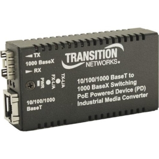 Picture of Transition Networks Hardened Mini PD 10/100/1000 Bridging Media Converter