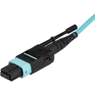 Picture of StarTech.com 5m 15 ft MPO / MTP Fiber Optic Cable - Plenum-Rated MTP to MTP Cable - OM3, 40G MPO Cable - Push/Pull-Tab - MPO MTP Cable