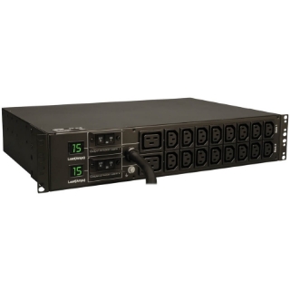 Picture of Tripp Lite PDU Metered 16 C13 2 C19 Outlets 208/240V 5.8kW L6-30P 2URM TAA