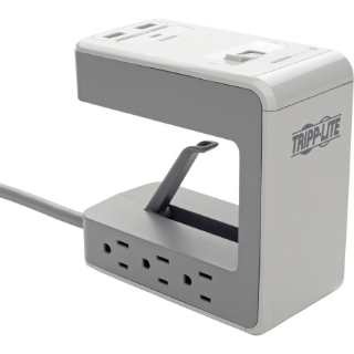 Picture of Tripp Lite Surge Protector Desk Clamp 6-Outlet 2 USB-A; 1 USB-C 8ft Cord