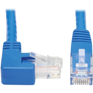 Picture of Tripp Lite Cat6 Ethernet Cable Right Angled UTP Molded RJ45 M/M Blue 15ft