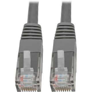 Picture of Tripp Lite Cat6 Cat5e Gigabit Molded Patch Cable RJ45 M/M 550MHz Gray 35ft 35'