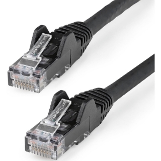 Picture of StarTech.com 30ft (9m) CAT6 Ethernet Cable, LSZH (Low Smoke Zero Halogen) 10 GbE Snagless 100W PoE UTP RJ45 Black Network Patch Cord, ETL