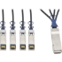 Picture of Tripp Lite 40GbE QSFP+ to 10GbE SFP+ Passive Copper Breakout Cable QSFP-4SFP10G Compatible 3M 10'