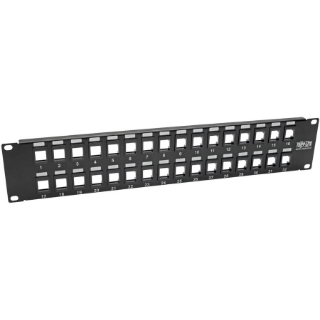 Picture of Tripp Lite 32-Port Keystone Blank Patch Panel RJ45 USB HDMI Cat5/Cat6 2URM