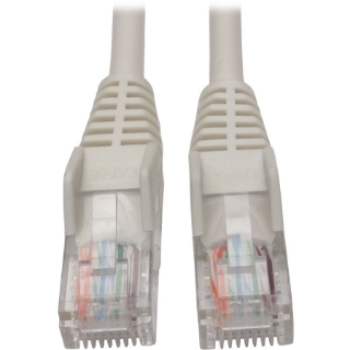 Picture of Tripp Lite 5ft Cat5 Cat5e Snagless Molded Patch Cable UTP White RJ45 M/M 5'