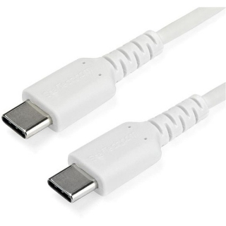 Picture of StarTech.com 2m USB C Charging Cable - Durable Fast Charge & Sync USB 3.1 Type C to C Charger Cord - TPE Jacket Aramid Fiber M/M 60W White