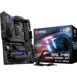 Picture of MSI MPG Z490 GAMING CARBON WIFI Desktop Motherboard - Intel Z490 Chipset - Socket LGA-1200 - Intel Optane Memory Ready - ATX