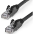 Picture of StarTech.com 4.6m(15ft) CAT6 Ethernet Cable, LSZH (Low Smoke Zero Halogen) 10 GbE Snagless 100W PoE UTP RJ45 Black Network Patch Cord ETL