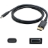 Picture of AddOn 3ft USB 3.1 (C) Male to DisplayPort Male Black Cable