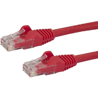 Picture of StarTech.com 50ft CAT6 Ethernet Cable - Red Snagless Gigabit - 100W PoE UTP 650MHz Category 6 Patch Cord UL Certified Wiring/TIA