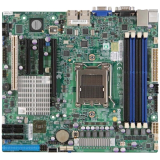 Picture of Supermicro H8SCM-F Server Motherboard - AMD SR5650 Chipset - Socket C32 LGA-1207 - Micro ATX