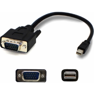 Picture of 6ft Mini-DisplayPort 1.1 Male to VGA Male Black Cable For Resolution Up to 1920x1200 (WUXGA)