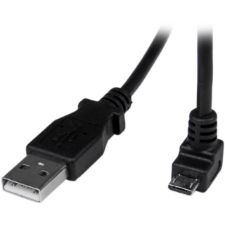 Picture of StarTech.com 2m Micro USB Cable - A to Down Angle Micro B