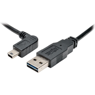 Picture of Tripp Lite 6ft USB 2.0 High Speed Cable Reversible A to Left Angle 5Pin Mini B M/M