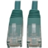 Picture of Tripp Lite Cat6 Cat5e Gigabit Molded Patch Cable RJ45 M/M 550MHz Green 6ft