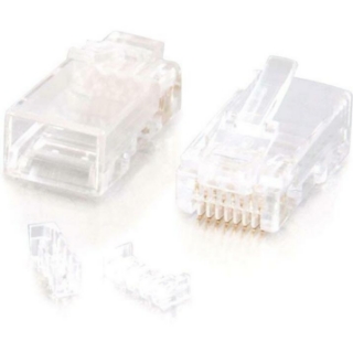 Picture of C2G RJ45 Cat5E Modular (with Load Bar) Plug for Round Solid/Stranded Cable - 100pk