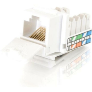 Picture of C2G 90&deg; Cat5E RJ45 UTP Keystone Jack - White