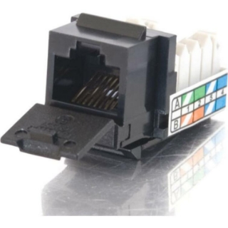 Picture of C2G 90&deg; Cat5E RJ45 UTP Keystone Jack - Black