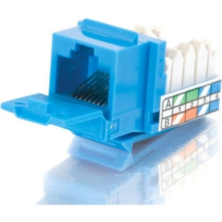 Picture of C2G 90? Cat5E RJ45 UTP Keystone Jack - Blue