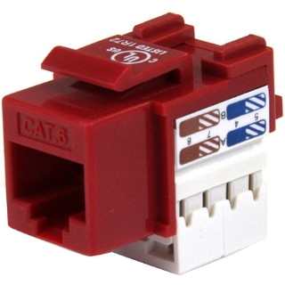 Picture of StarTech.com 110 Punch Type Category 6 Keystone Jack - Red