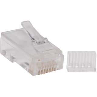 Picture of Tripp Lite Cat6 Gigabit RJ45 Modular Connector Plug w/ Load Bar 100 Pack