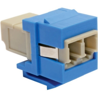 Picture of Tripp Lite Duplex Multimode Fiber Coupler, Keystone Jack - LC to LC, Blue