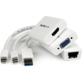 Picture of StarTech.com Macbook Air Accessories Kit - MDP to VGA / HDMI and USB 3.0 Gigabit Ethernet Adapter